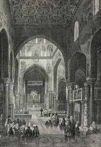 Interior of Palatine Chapel in Palazzo dei Normanni or Royal Palace in Palermo, Sicily, Italy by Salvatore Puglia