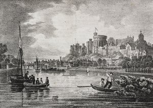 View of Windsor Castle, England, United Kingdom, lithograph by Salvatore Puglia from Poliorama Pittoresco, n 32, March 15