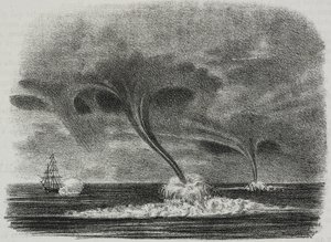 Waterspouts, from Poliorama Pittoresco, No. 48, July 9 by Salvatore Puglia