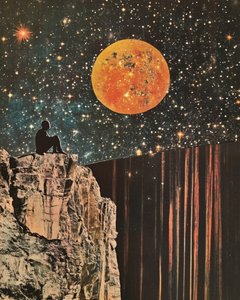 Man Under Orange Moon by Samantha Hearn