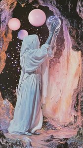Mystic with Glowing Orb by Samantha Hearn