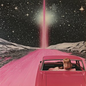 Pink Car Cosmic Journey