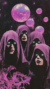 Purple Cosmic Mystics by Samantha Hearn