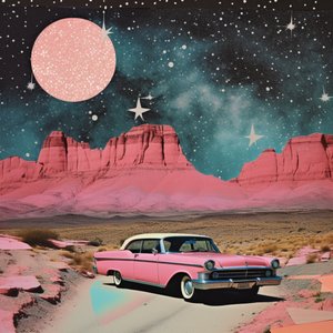 Retro Car Cosmic Desert