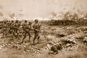 Their last hope: Demoralised German soldiers implore clemency from the advancing British troops by Samuel (after) Begg