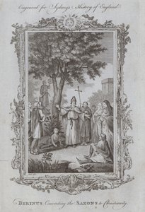 Berinus Converting the Saxons to Christianity by Samuel (after) Wale