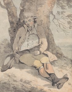 P. Wilkinson Esq. Sitting Under the Shade of an Oak Learning to Whistle by Samuel Alken