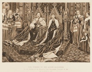 King Edward VII and Queen Alexandra in Parliament