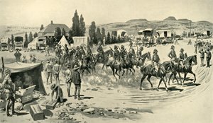 Lord Roberts and Staff Starting for a Reconnaissance from Headquarters at Smaldeel by Samuel Begg