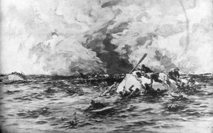 The lifeboats of RMS Lusitania, 7 May 1915
