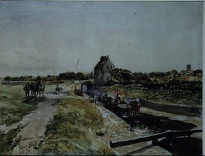Keynsham Lock by Samuel Bough