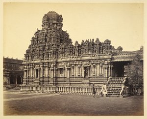 A View of the Subrahmanya Temple near the Pagoda, Tanjore