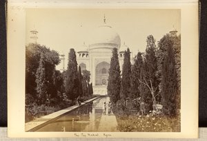 Agra; the Taj Mahal, from the Fountain by Samuel Bourne