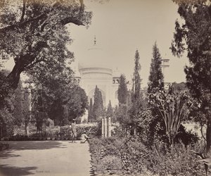 Agra. View of the Taj from the Garden by Samuel Bourne