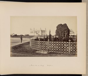 Cawnpore; The Memorial Well from the South, Embracing the Large Elephant Creeper by Samuel Bourne