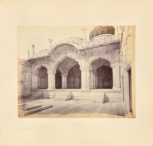 Delhi; The Palace, the Motee Musjid (Pearl Mosque) by Samuel Bourne