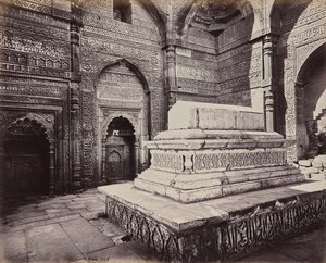 Delhi. Tomb of the Emperor Shums ooo deen Allomsh, Builder of the Qutb Minar in the Ruins of Old Delhi by Samuel Bourne