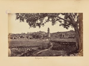 Futtypore Sikri; General View of the Ruins (West Side) by Samuel Bourne