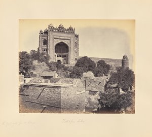 Fatehpur Sikri; The Great Gate, from the Village by Samuel Bourne