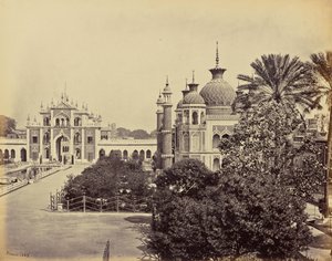 Lucknow; The Gate and Garden of the Hooseinabad Imambara by Samuel Bourne