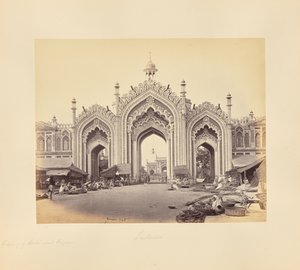 Lucknow; The Gateway of the Hooseinabad Bazaar by Samuel Bourne