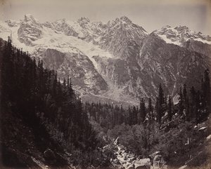 Scene in the Upper Himalayas. View in the Manga Valley by Samuel Bourne