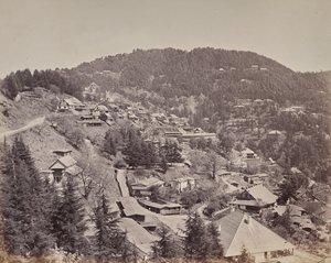 Shimla. Houses of European Residents, Looking East by Samuel Bourne