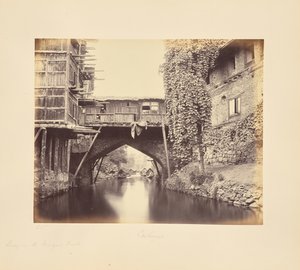 Srinagar; A Bridge on the Marqual Canal by Samuel Bourne