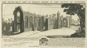Dudley Priory: engraving by Samuel Buck