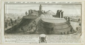 Tutbury Castle - East View by Samuel Buck