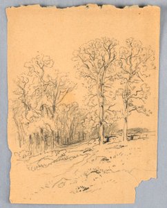 Landscape Sketch with a Hilly Country Road, ca. 1881