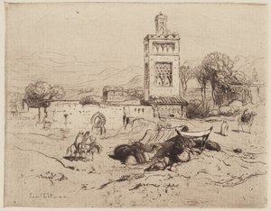 Ruins of a Mosque, Tlemciem, Algeria by Samuel Colman