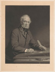 Portrait of Samuel Cousins Working on a Print