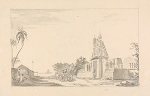 Carriage Outside a Ruined Gateway by Samuel Davis