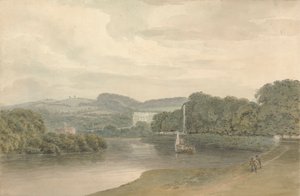 River Scene with an Unidentified Country House by Samuel Davis