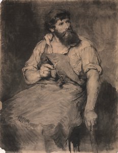 Smithy, study for Das Gericht, c.1883 by Samuel H. Crone