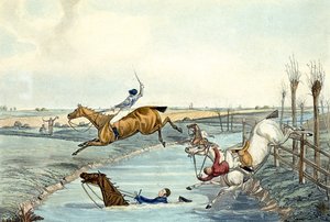 Second Mile, from Steeplechasing (engraved by Charles Hunt)