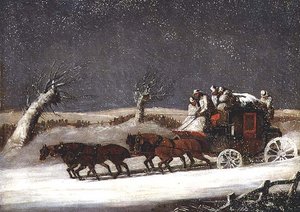 Mail Coach in a Snow Drift