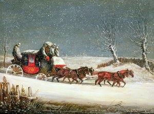 The Royal Mail in Deep Snow by Samuel Henry Alken