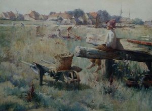 Summertime, Walberswick, Suffolk by Samuel Henry William Llewelyn