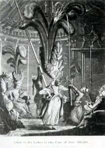 A Hint to the Ladies to Take Care of Their Heads, Published by Sayer and Bennett, 1776 by Samuel Hieronymous Grimm