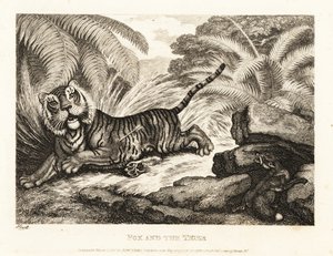 A Fox Watches a Wounded Tiger by Samuel Howitt