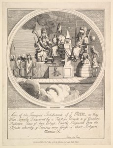 Some of the Principal Inhabitants of the Moon, as They Were Perfectly Discovered, May 1, 1788 by Samuel Ireland