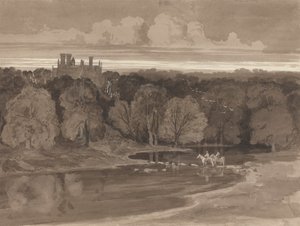 Two Riders Fording a River by Samuel Jackson