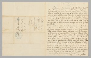 Letter to Giles Saunders from Samuel M. Fox concerning the slave trade, April 17, 1848
