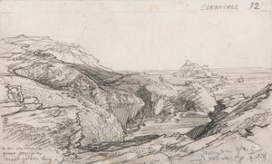 A Page from a Cornish Sketchbook: Cornwall 32 by Samuel Palmer