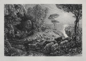 Moeris and Galatea by Samuel Palmer