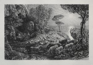 Moeris and Galatea by Samuel Palmer