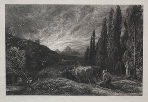 The Early Plowman by Samuel Palmer