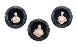 Group of Three High-Relief Portraits by Samuel Percy